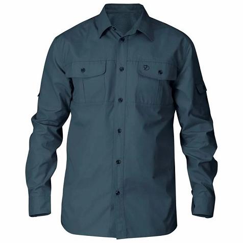 Fjallraven Men Singi Shirts Navy PH118285 Philippines